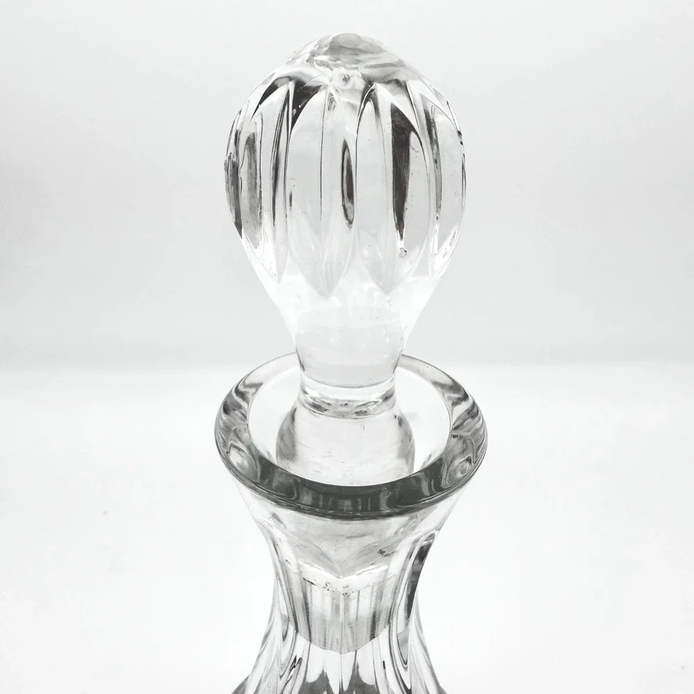 VTG Portugal Cut Crystal Wine Decanter Stopper Diamond Panel Atlantis Style